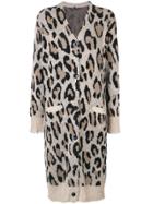 R13 Cashmere Long Leopard Cardigan - Nude & Neutrals