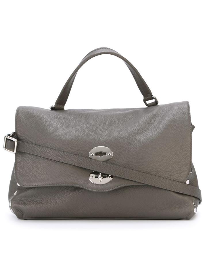 Zanellato Medium Postina Satchel, Women's, Grey, Leather