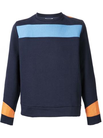 Lou Dalton Chest And Cuff Colour Block 'strap' Sweatshirt