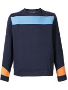 Lou Dalton Chest And Cuff Colour Block 'strap' Sweatshirt