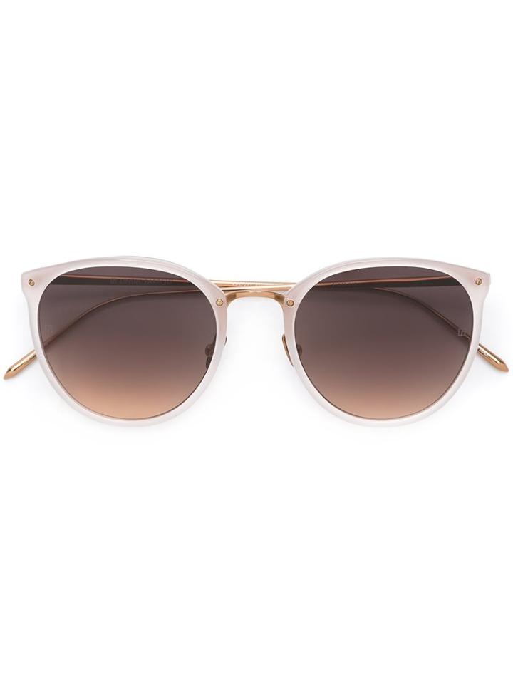 Linda Farrow Gradient Sunglasses, Women's, Grey, Plastic/rose Gold Plated Brass