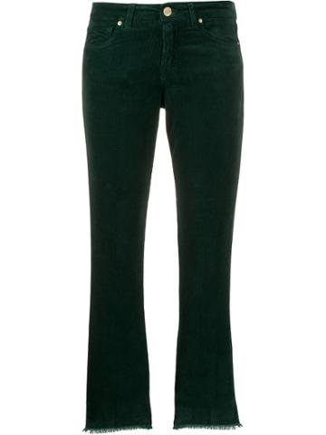 Two Denim Corduroy Cropped Trousers - Green