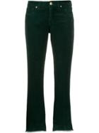 Two Denim Corduroy Cropped Trousers - Green