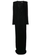 Tom Ford Sable Lace-up Gown - Black
