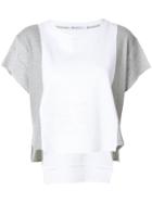 T By Alexander Wang Waffle Colour Block T-shirt - White