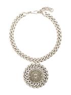 Balmain Chunky Medallion Necklace - Metallic