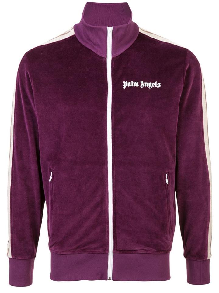Palm Angels Turtle Neck Sports Jacket - Pink & Purple