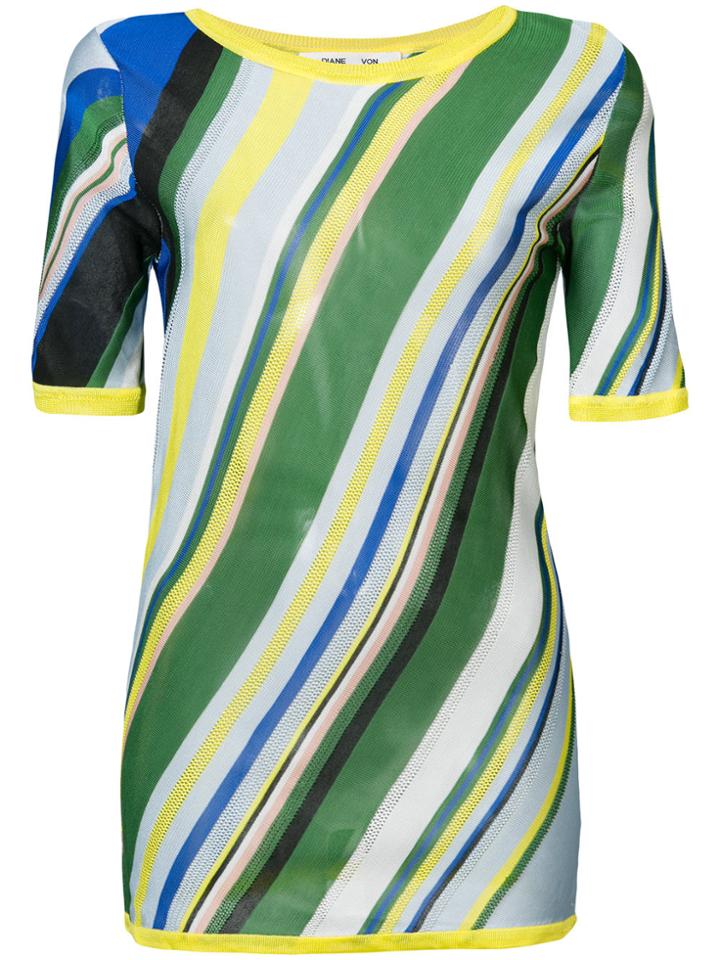 Dvf Diane Von Furstenberg Striped Knitted Top - Multicolour