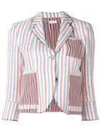 Thom Browne Inside-out Wide Stripe Sport Coat - White