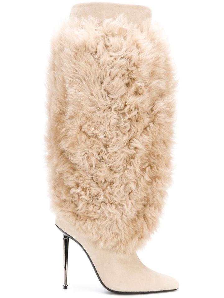 Tom Ford Shearling Boots - Nude & Neutrals