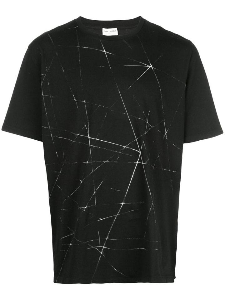 Saint Laurent Beam Print T-shirt - Black