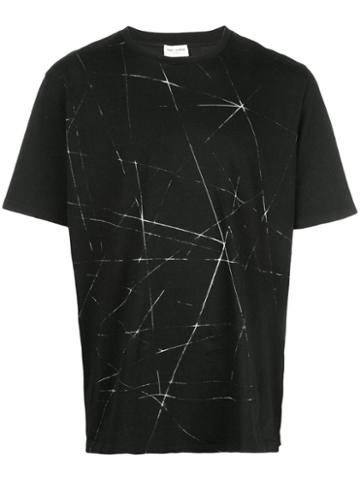Saint Laurent Beam Print T-shirt - Black