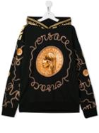 Young Versace Donatella Coin Hoodie - Black
