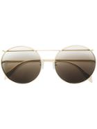 Alexander Mcqueen Eyewear Gradient Round-shaped Sunglasses - Metallic