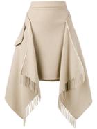 Sies Marjan Asymmetric Blanket Fringe Skirt - Nude & Neutrals