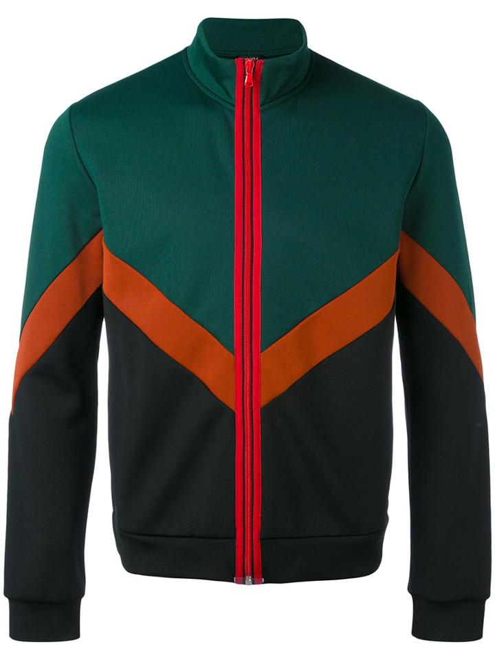 No21 - Zipped Sweatshirt - Men - Polyester/cotton/spandex/elastane - S, Green, Polyester/cotton/spandex/elastane
