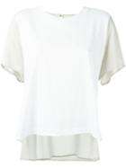 Mm6 Maison Margiela Cupro Satin T-shirt, Women's, Size: L, Nude/neutrals, Cupro/modal/cotton