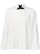 Pleats Please By Issey Miyake Contrast Collar Shirt - White