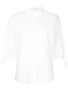 Estnation Tie Sleeve Collared Shirt - White