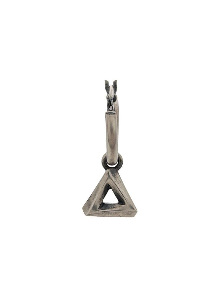 Northskull Trigonum Charm Hoop Earring - Silver