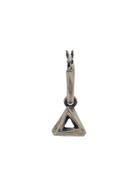 Northskull Trigonum Charm Hoop Earring - Silver