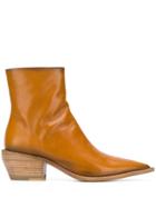 Premiata Chunky Heel Ankle Boots - Brown