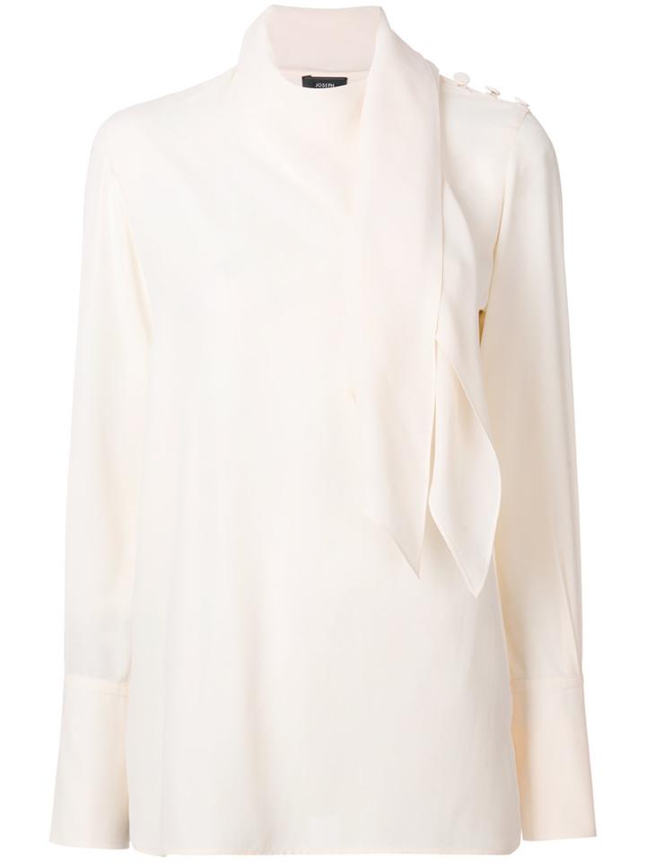 Joseph Draped Neck Blouse - Nude & Neutrals