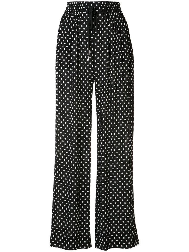 Zimmermann Polka Dot Palazzo Pants, Women's, Size: 0, Black, Viscose