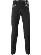 Dolce & Gabbana Straight Trousers, Men's, Size: 48, Black, Cotton/spandex/elastane/virgin Wool