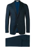 Boglioli - Stitched Detail Suit - Men - Cotton/spandex/elastane/acetate/cupro - 46, Blue, Cotton/spandex/elastane/acetate/cupro