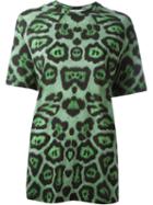 Givenchy Leopard Print T-shirt, Women's, Size: Xs, Green, Cotton