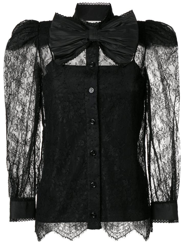 Gucci Chantilly Lace Blouse - Black