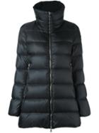 Moncler 'torcyn' Padded Coat, Women's, Size: 4, Black, Feather Down/nylon/polyamide/virgin Wool