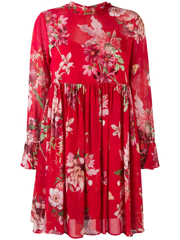 Twin-set Floral Dress - Red