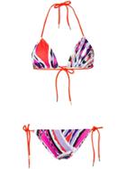 Emilio Pucci Burle Print Triangle Bikini - Pink