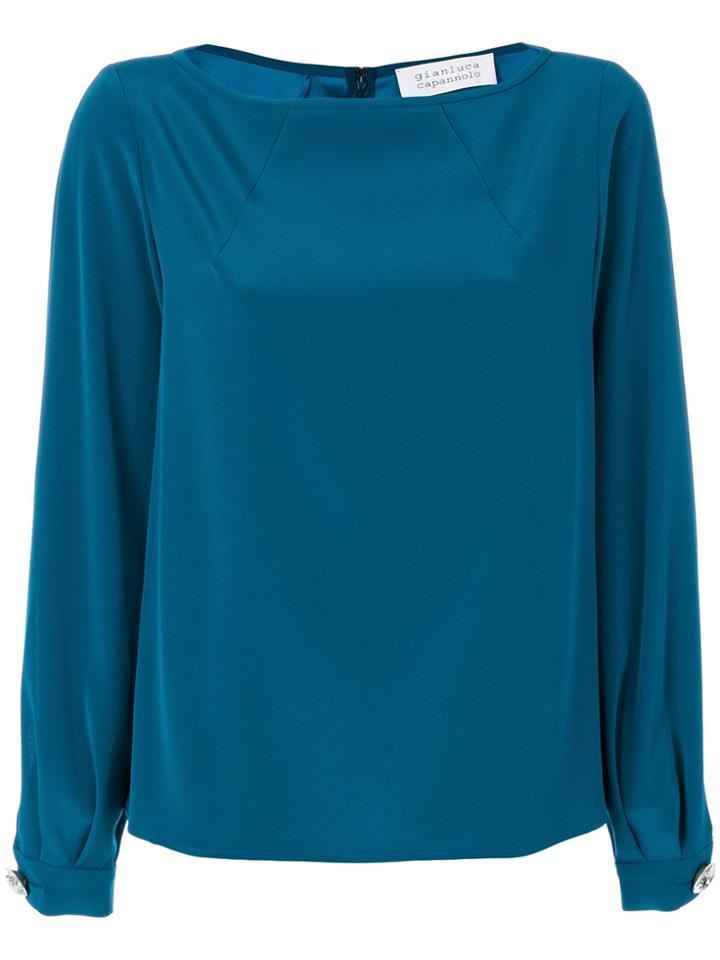 Gianluca Capannolo Gathered Cuffs Longsleeved Blouse - Green