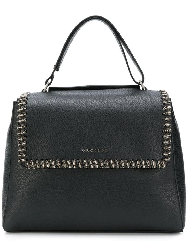 Orciani Chain Trim Tote - Black