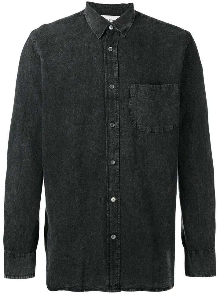 Our Legacy Buttoned Denim Shirt, Men's, Size: 48, Grey, Cotton/linen/flax