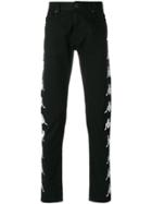 Paura Kappa Print Jeans - Black