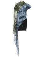 Paula Knorr Asymmetric Fringed Top - Green
