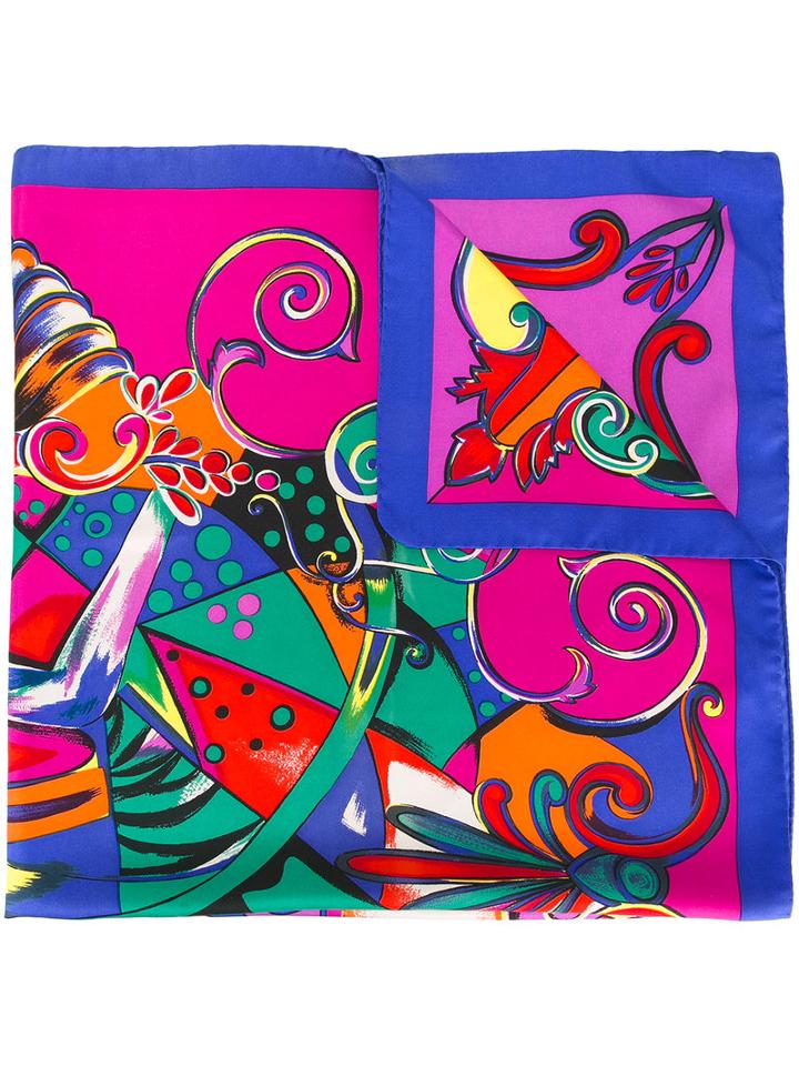 Versace Vintage Graphic Print Scarf, Women's