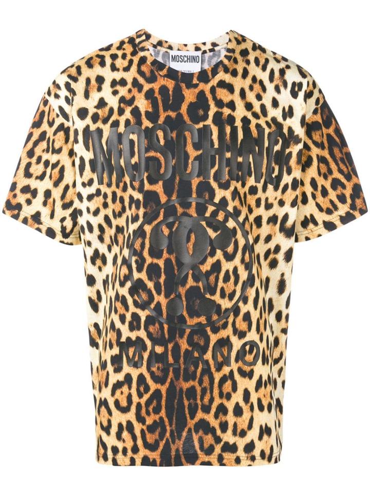 Moschino Leopard Print T-shirt - Black
