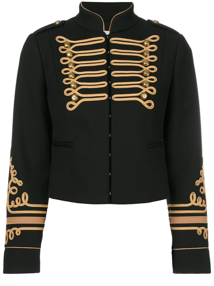 Red Valentino Cropped Band Jacket - Black