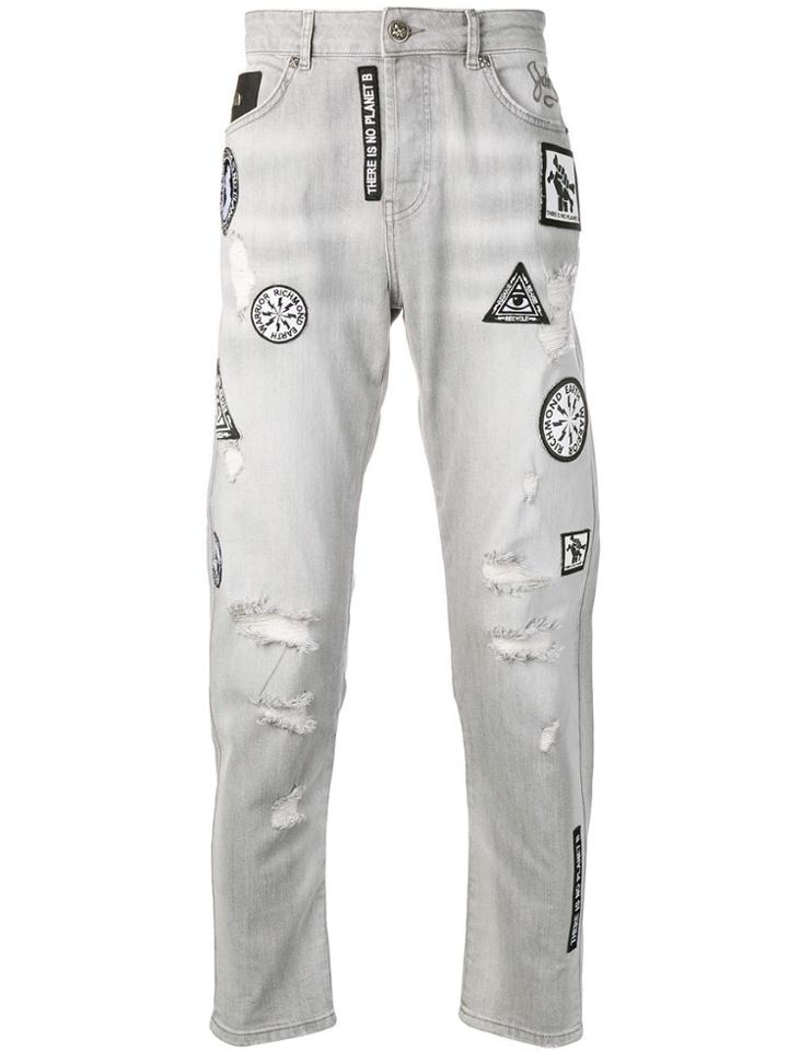 John Richmond Patchwork Jeans - Grey