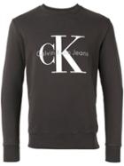 Calvin Klein Jeans Logo Print Jumper, Men's, Size: Small, Grey, Cotton