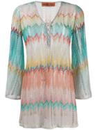 Missoni Mare Embroidered Shift Blouse - Blue