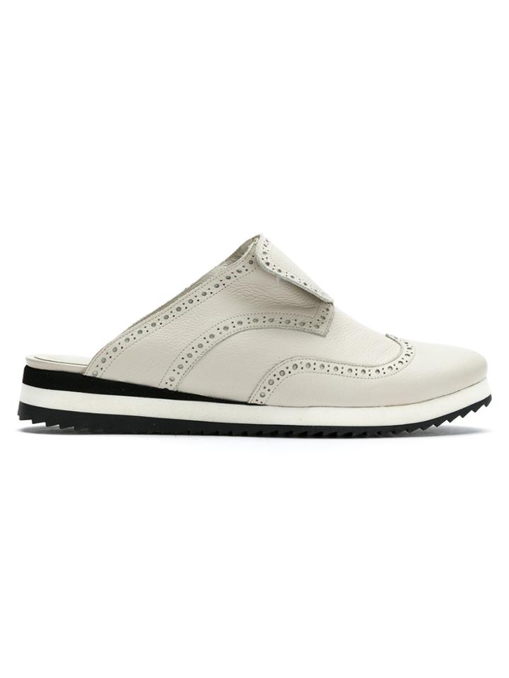 Mara Mac Panelled Leather Mules - Nude & Neutrals