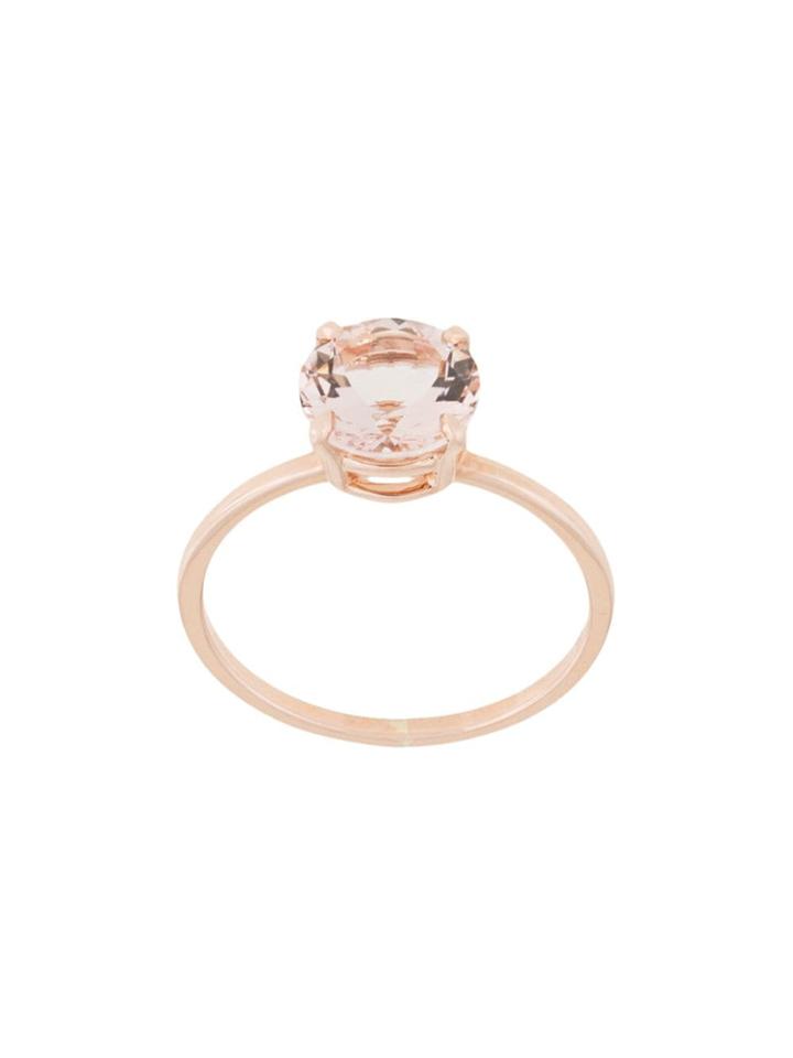 Natalie Marie 14kt Rose Gold Precious Morganite Ring - Pink