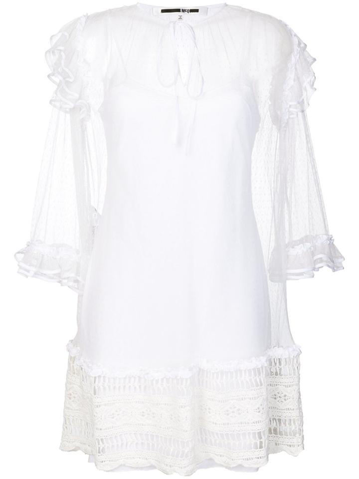 Mcq Alexander Mcqueen Lace Detail Dress - White
