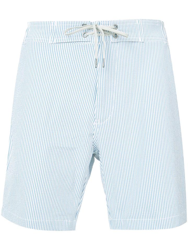 Onia - Alek 7 Striped Trunks - Men - Nylon/spandex/elastane - S, Blue, Nylon/spandex/elastane